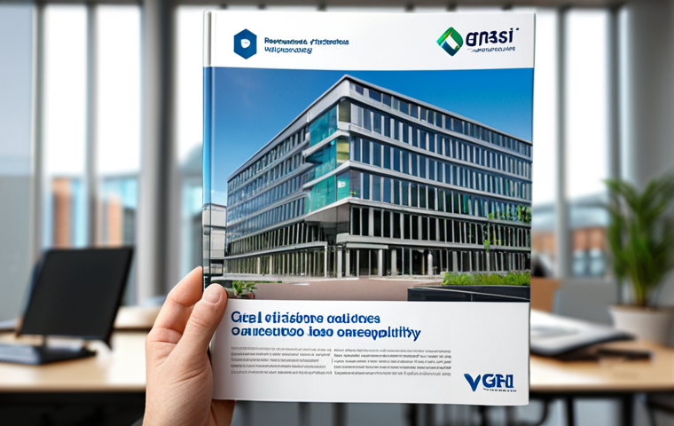 **

A sustainability report cover featuring the GRI logo and a blurred background of a modern office. Focus on the concepts of data collection, transparency, and environmental responsibility. Add some charts visualising company performance.

**
